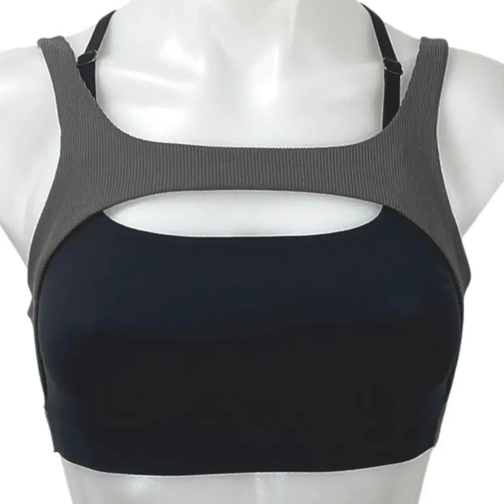 Nike Indy Dri Fit Light Support Non Padded Black Athletic Crop Top Sports Bra XS